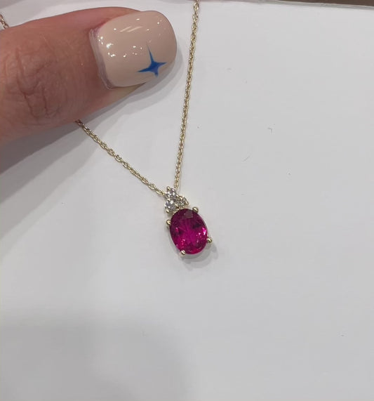 Pink Tourmaline Necklace